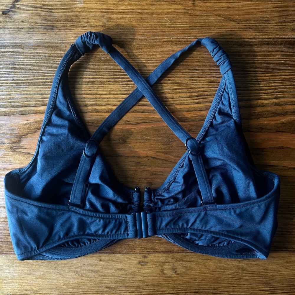 Seafolly Black Underwire Bikini Top 8 DDd - Picture 3 of 4
